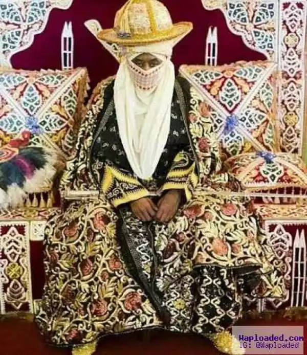Photo of Emir of Kano in all his royal glory rocking a pair of Louboutin